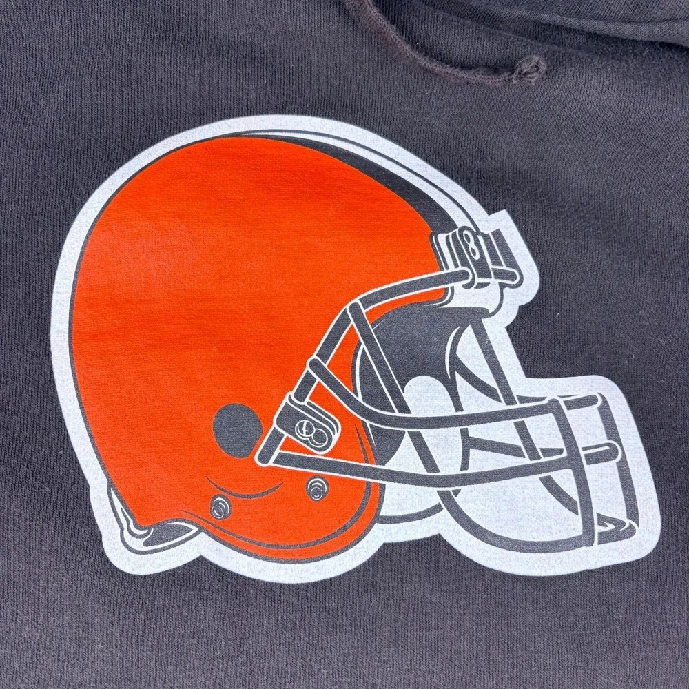 Fanatics Cleveland Browns Heavyweight Hoodie Mens 4XL Brown Orange Kangaroo Pckt